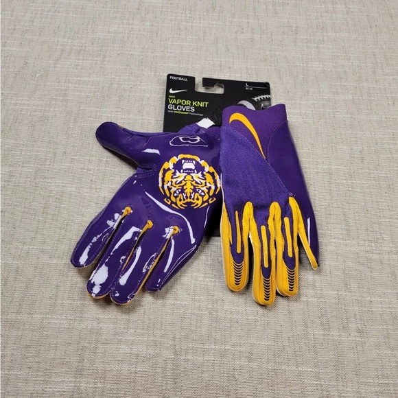 Purple and Gold Vapor Knit Gloves